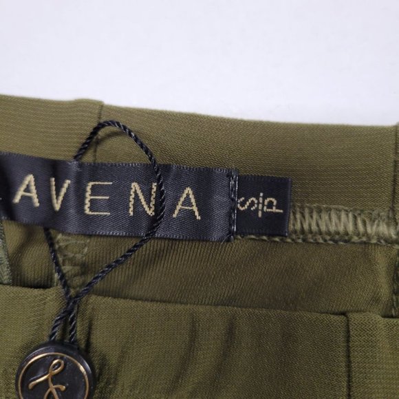 Olive Green Skirt Elastic Waist Flare Skirt Various Size - S/P, Size M - Picture 4 of 5